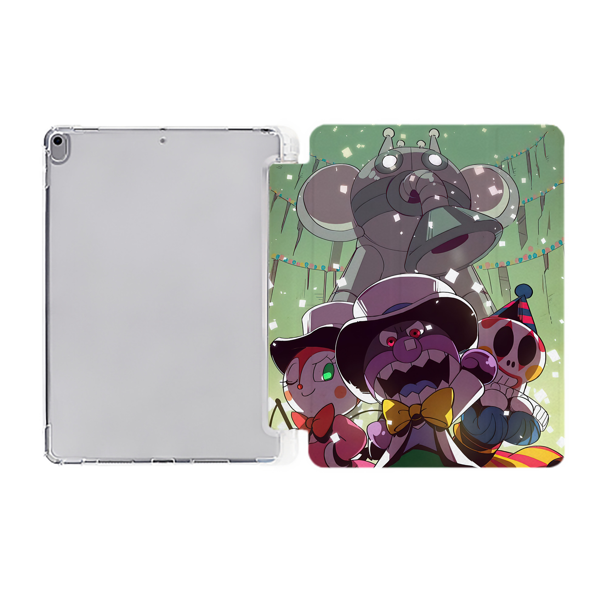 （画像用） アンパンマン Anpanman IPad ケース ペン収納付き 三つ折りスタンド PUレザー×シリコン 対応機種9.5/10.5/10.9インチ